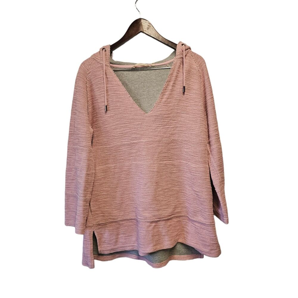 Soft Surroundings Pink V-Neck Knit beach hoodie - M